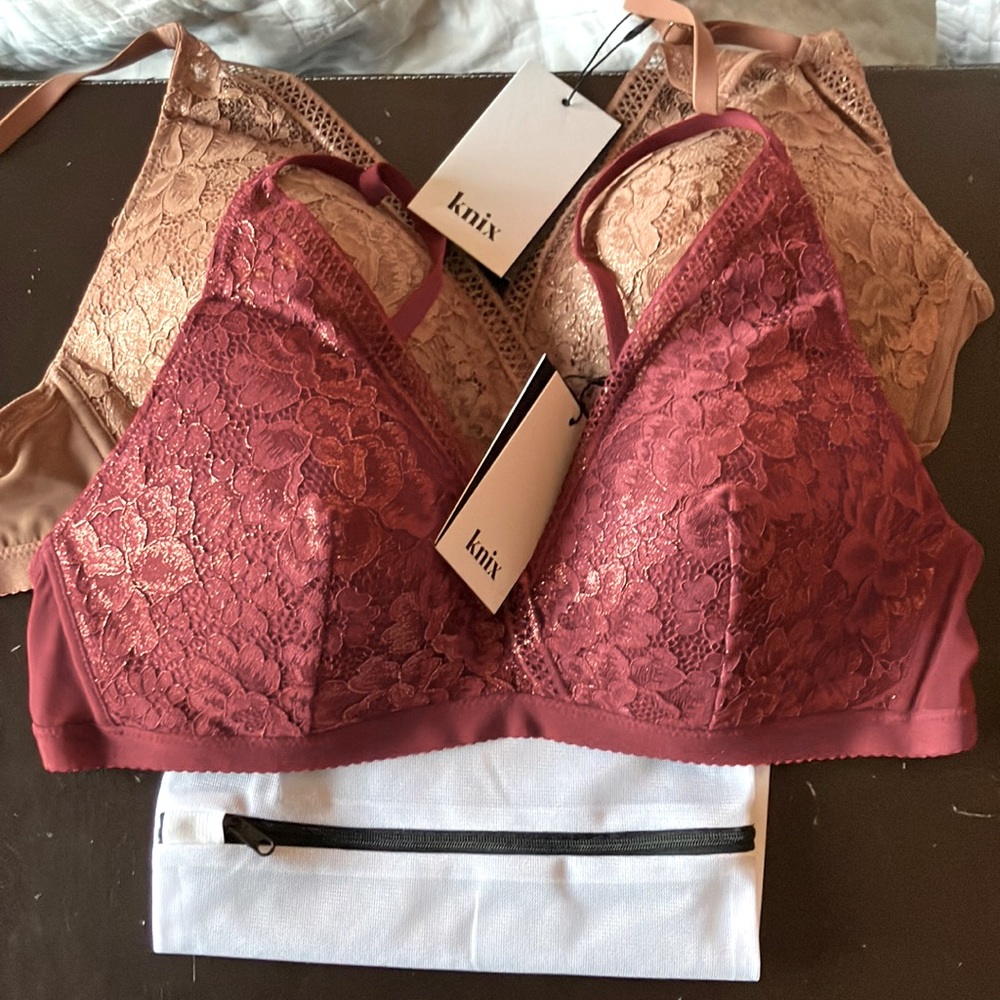 NWT- XL Knix Bralettes